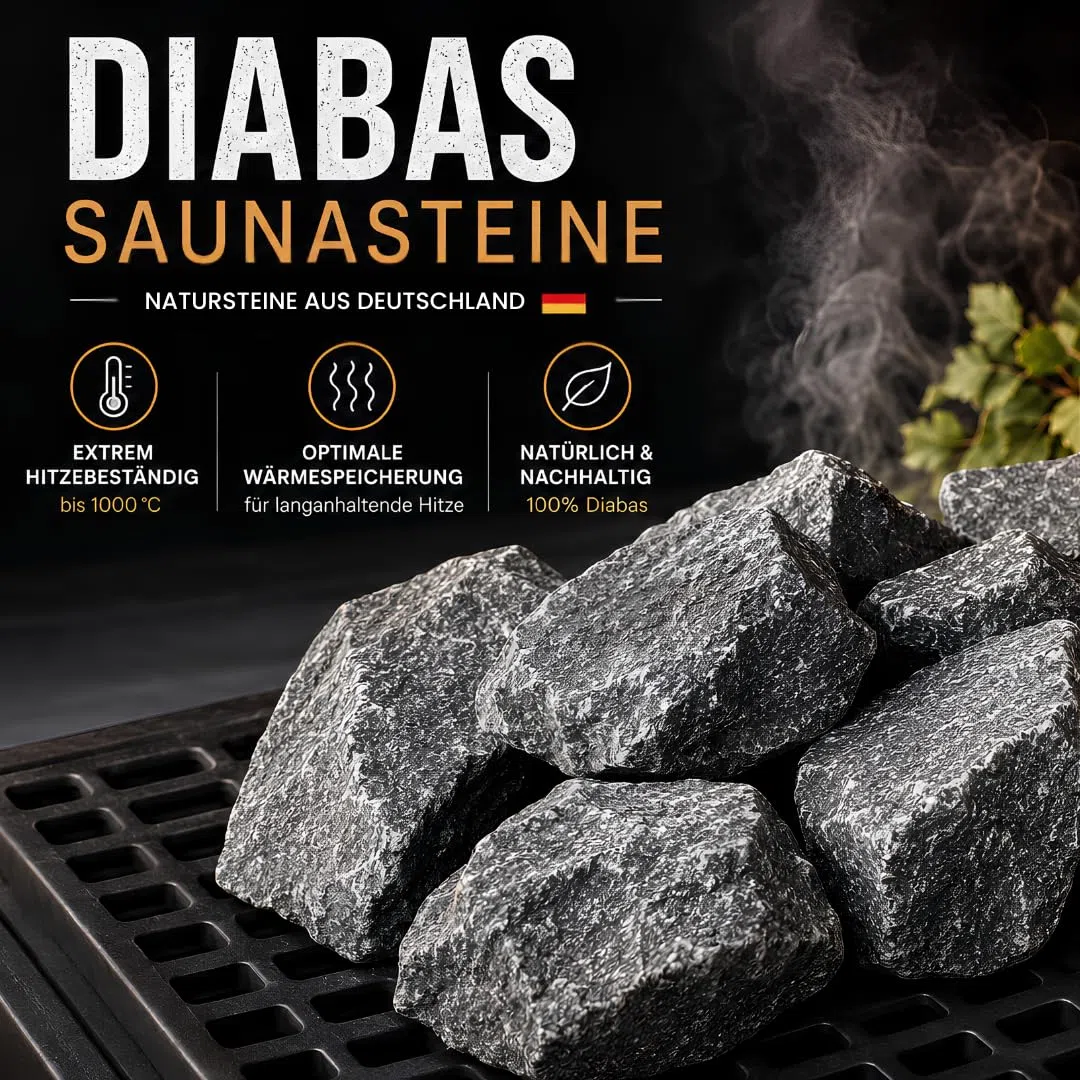 Piedras para sauna Diabas 50-80 mm (20,0 kg.) 1,44/kg