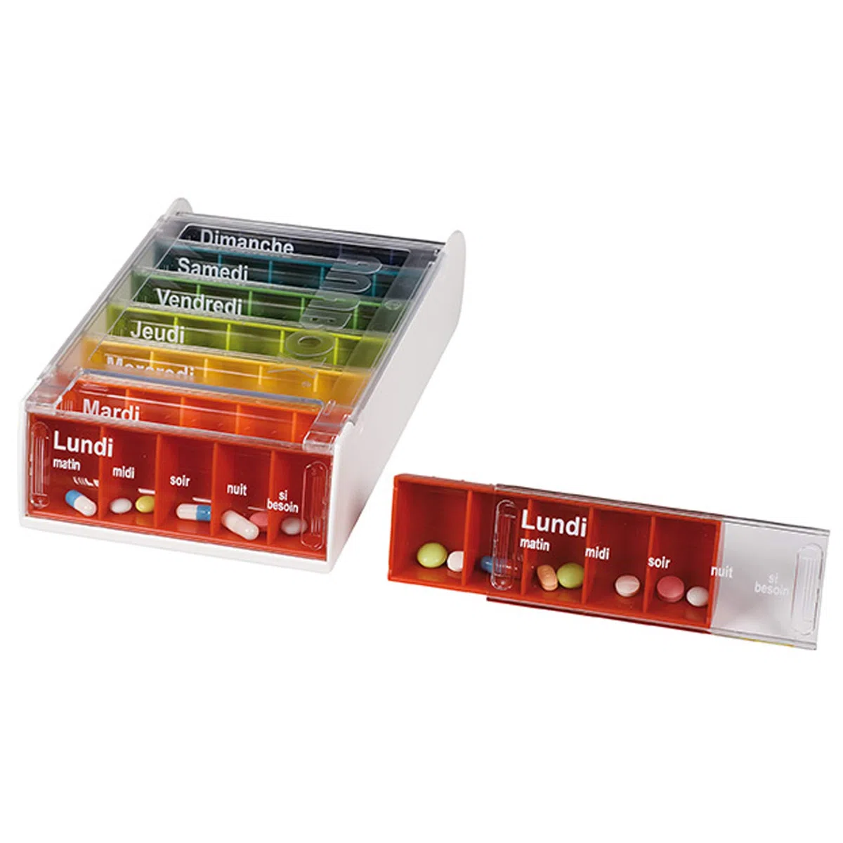 Pastillero Semanal | 7 días | Gran Formato | 5 Tomas al día | Anabox (Arco Iris)