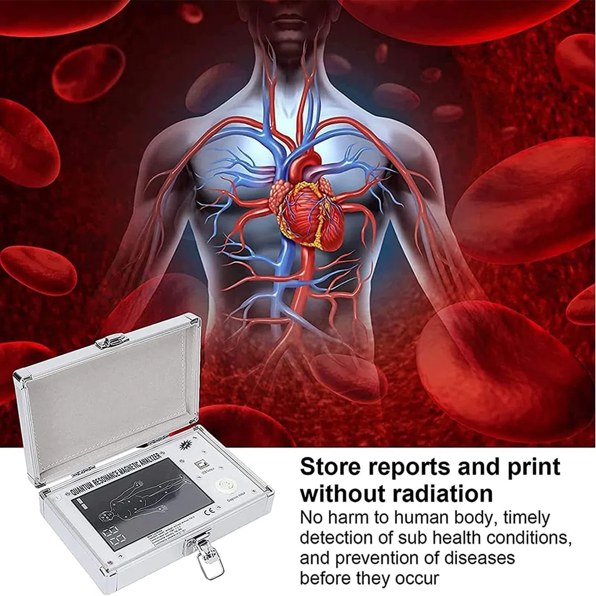 Quantum Health Analyzer - 61 informes, máquina de resonancia biológica para análisis de subsalud, prueba corporal de resonancia magnética 3 en 1 con análisis dinámico 3D