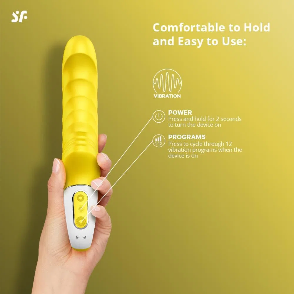 Satisfyer G-Punkt Vibrator Yummy Sunshine | 12 Modos de Vibración | Estimulador de Clítoris y Punto G | Juguetes sexuales impermeable (IPX7) | Juguete sexual recargable para Mujeres