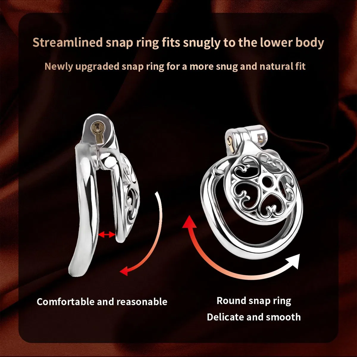 Chastity Cage Jaula De Castidad Para Pene Jaula De Metal Para El Pene Juguetes Eróticos Para Adultos (50MM)