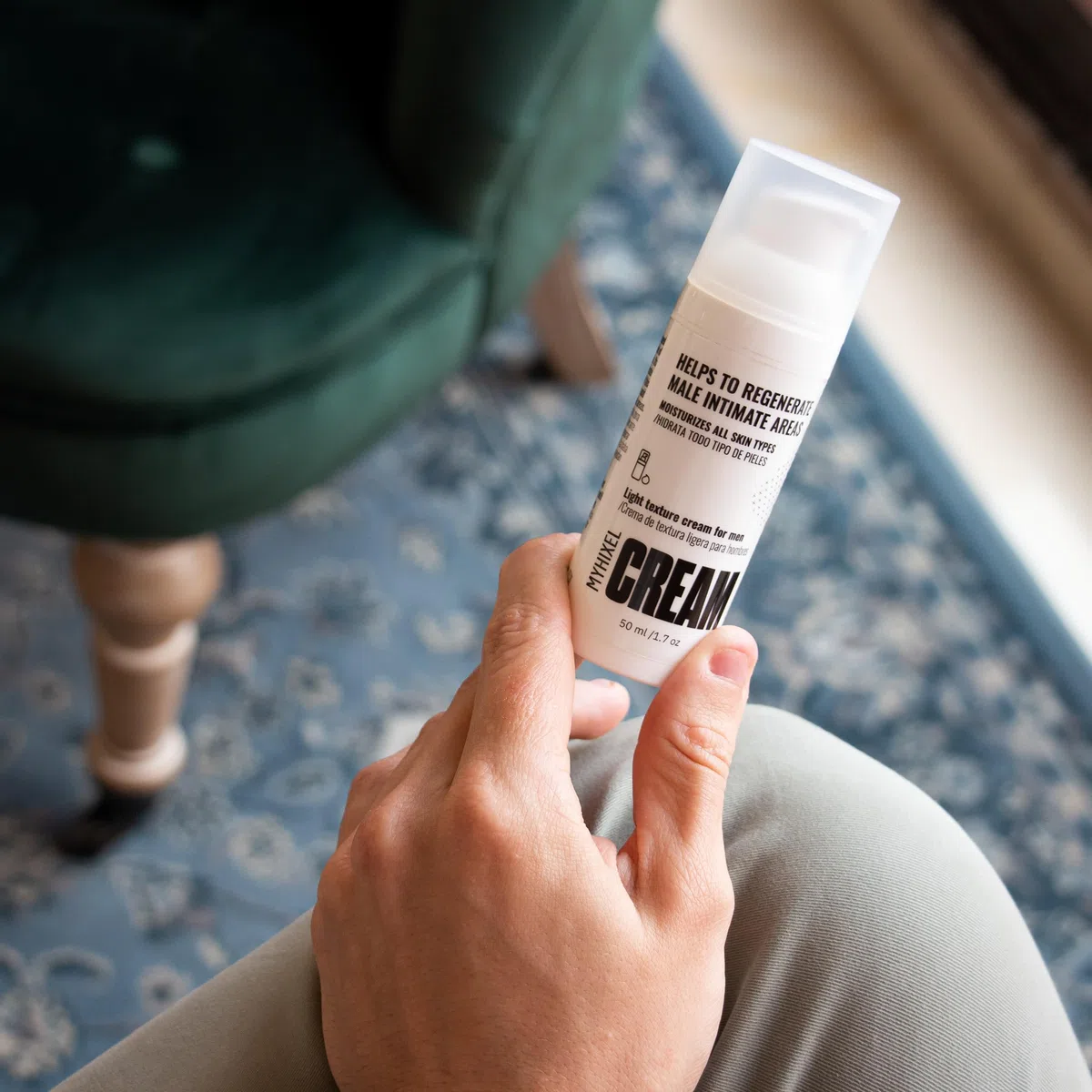 MYHIXEL Crema Hidratante Íntima Hombre – Cuidado y Protección Zona Íntima Masculina con Aloe Vera, Secreción de Caracol y Ácido Hialurónico – Hidratación y Reparación Diaria – 50 ml (2 Unidad)