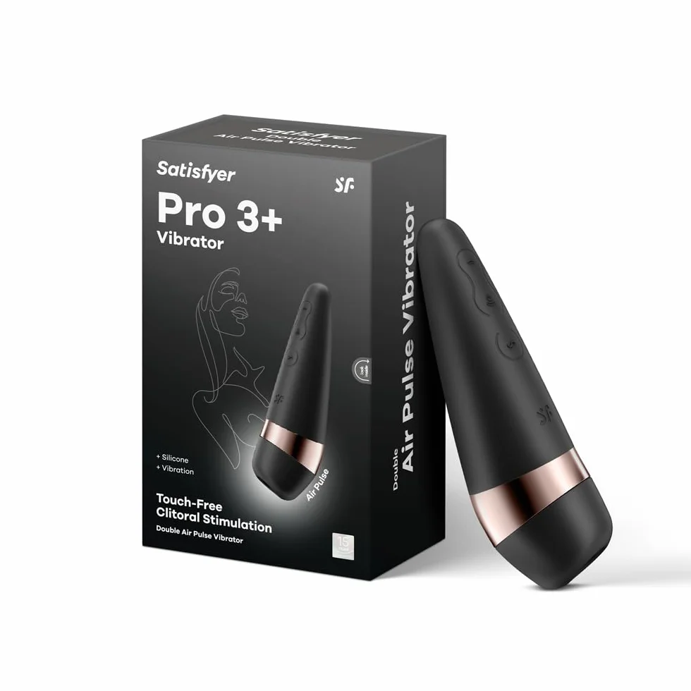 Satisfyer Pro 3 Plus Vibrador de Ondas de Presión | Estimulación del Clítoris | Dildo potente y silencioso | Dispositivo sexual | Resistente al Agua (IPX7) y recargable | Juguetes sexuales Succionador