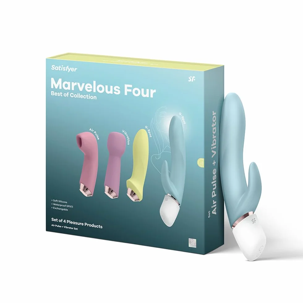 Satisfyer Marvelous Four Set de Vibradores | Juguetes eróticos para Pareja sexuales | Best Of en Juguetes sexuales | Set de Vibradores sensuales | Estimulación a prueba de Agua (IPX7)
