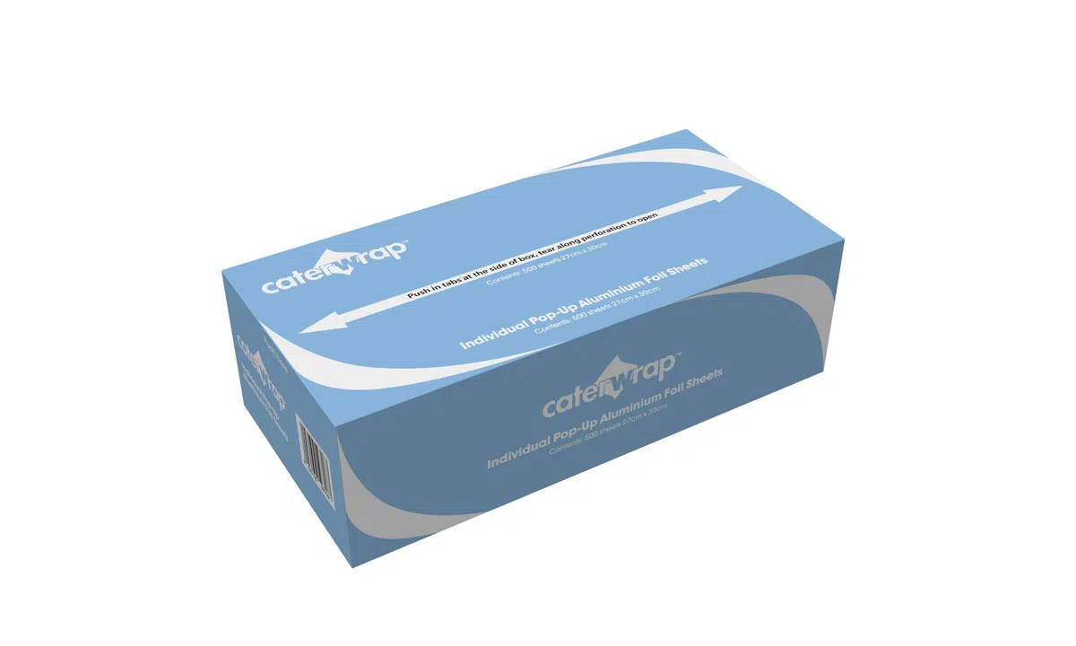 Caterwrap - Hojas de aluminio para catering, hojas de papel de aluminio fáciles de envolver, 500 hojas