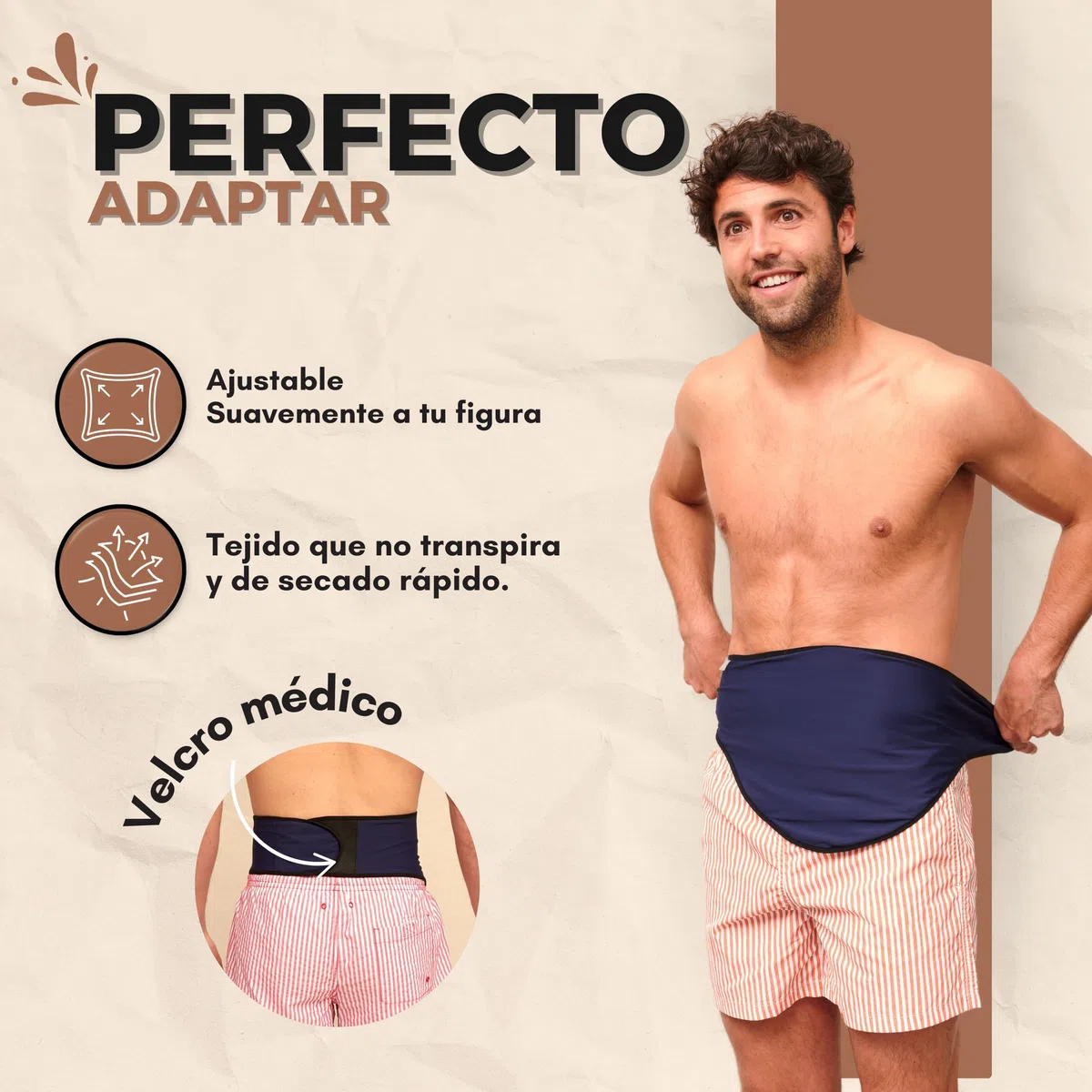 SIIL Cinturón de Ostomía – Faja de Soporte para Colostomía, Ileostomía o Urostomía | Funda para Bolsas de Ostomía | Cinturón Deportivo Transpirable y de Secado Rápido para Natación