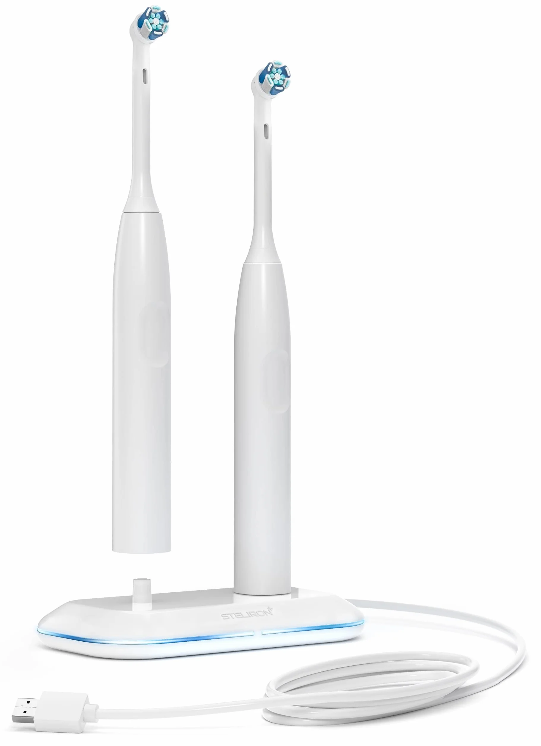 Galvanox Cargador de Cepillo de Dientes Dual 2 en 1 Compatible con cepillos de Dientes eléctricos Oral B, Repuesto para 3757, Funciona con Braun OralB Pro Advantage Smart Genius Vitality iO y Modelos