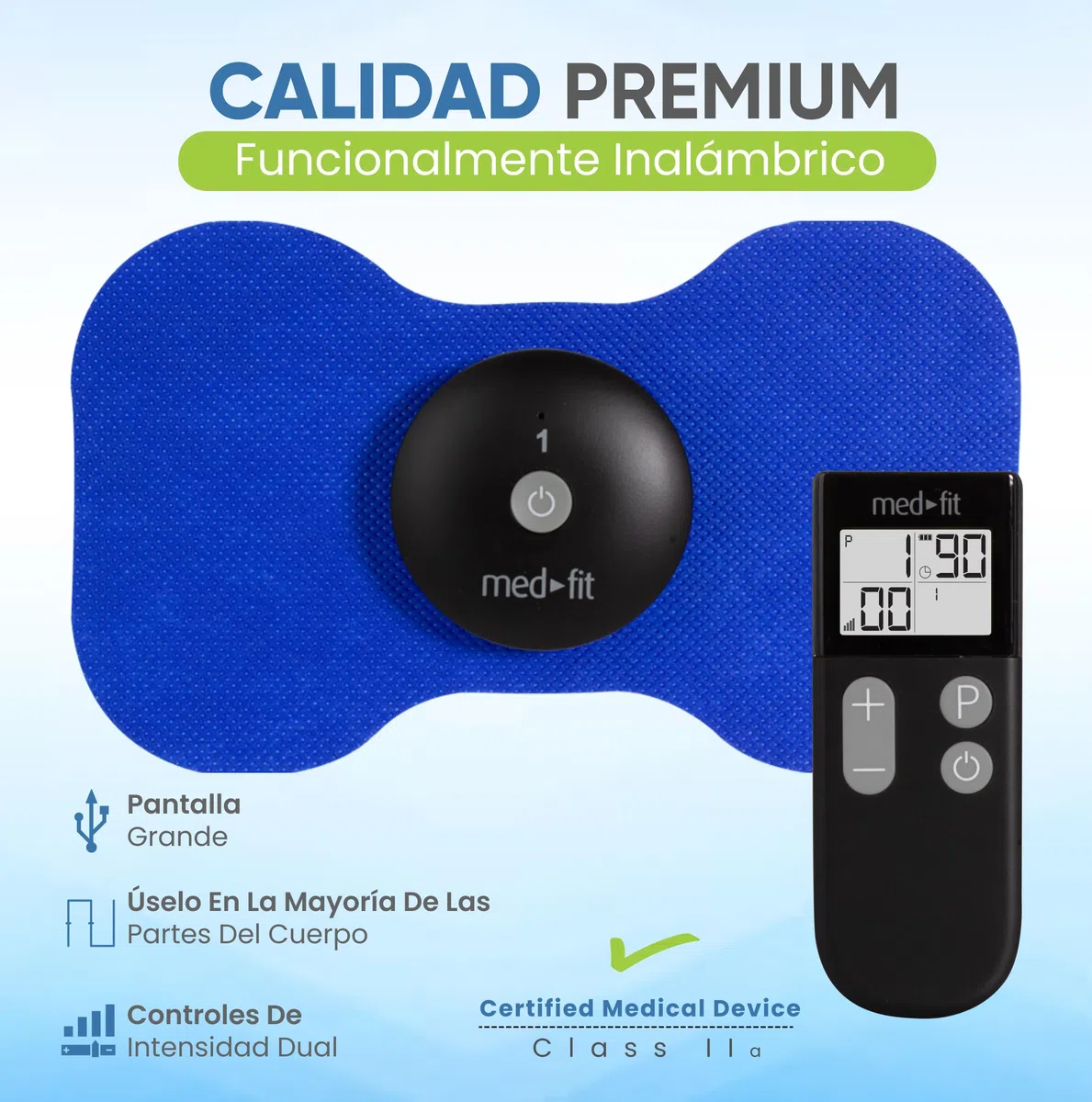 Med-Fit Sin dolor Recargable Mini DECENAS & EMS Mini-Wireless Digital decenas & Estimulador Del Músculo Requiere No Baterías O conductores profesionales Fuerza