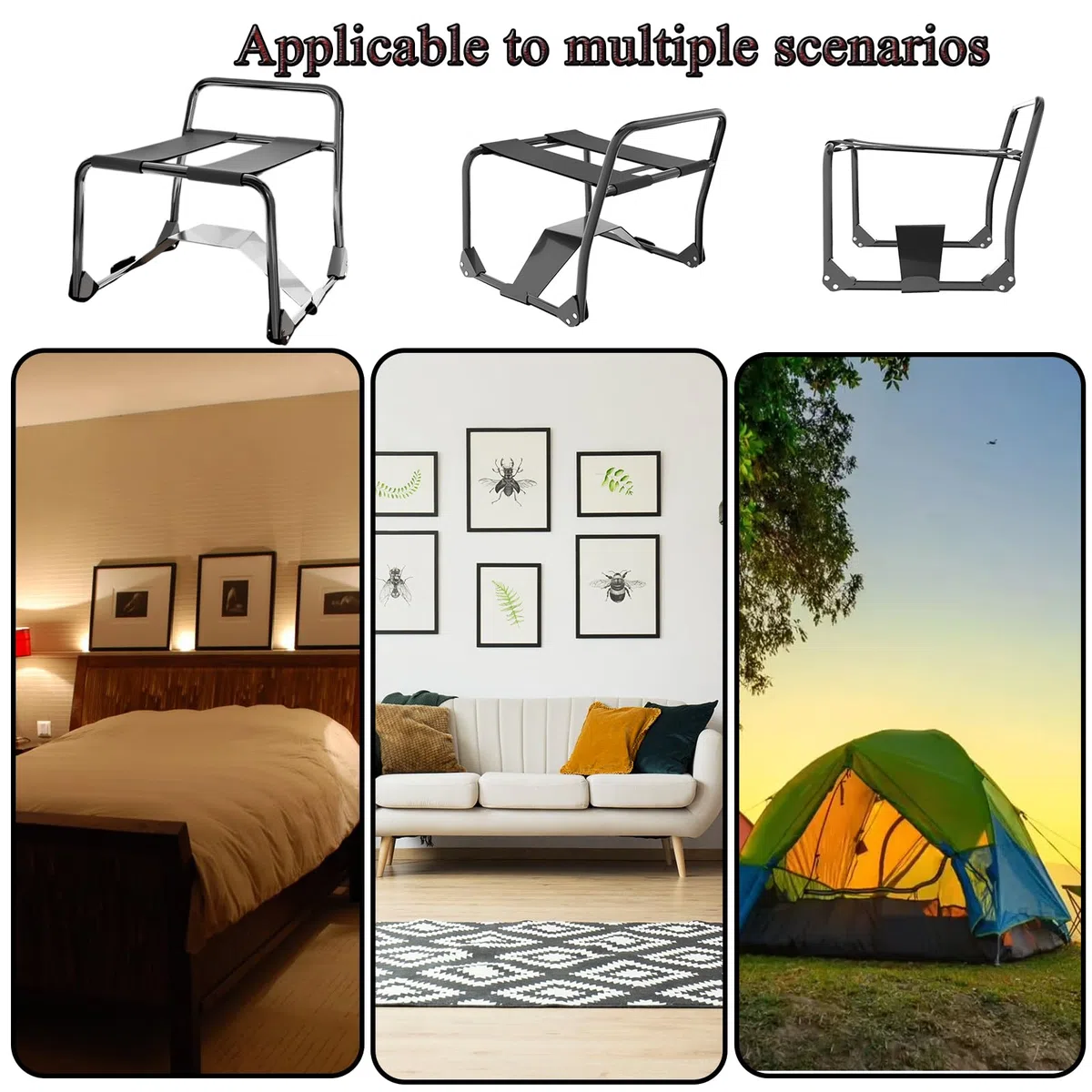 Silla sexual plegable – Gran ayuda de posición de amor con asa, banco de sexo portátil y posicionador para parejas, juegos de SM y aventuras eróticas, muebles de amor resistentes para posiciones