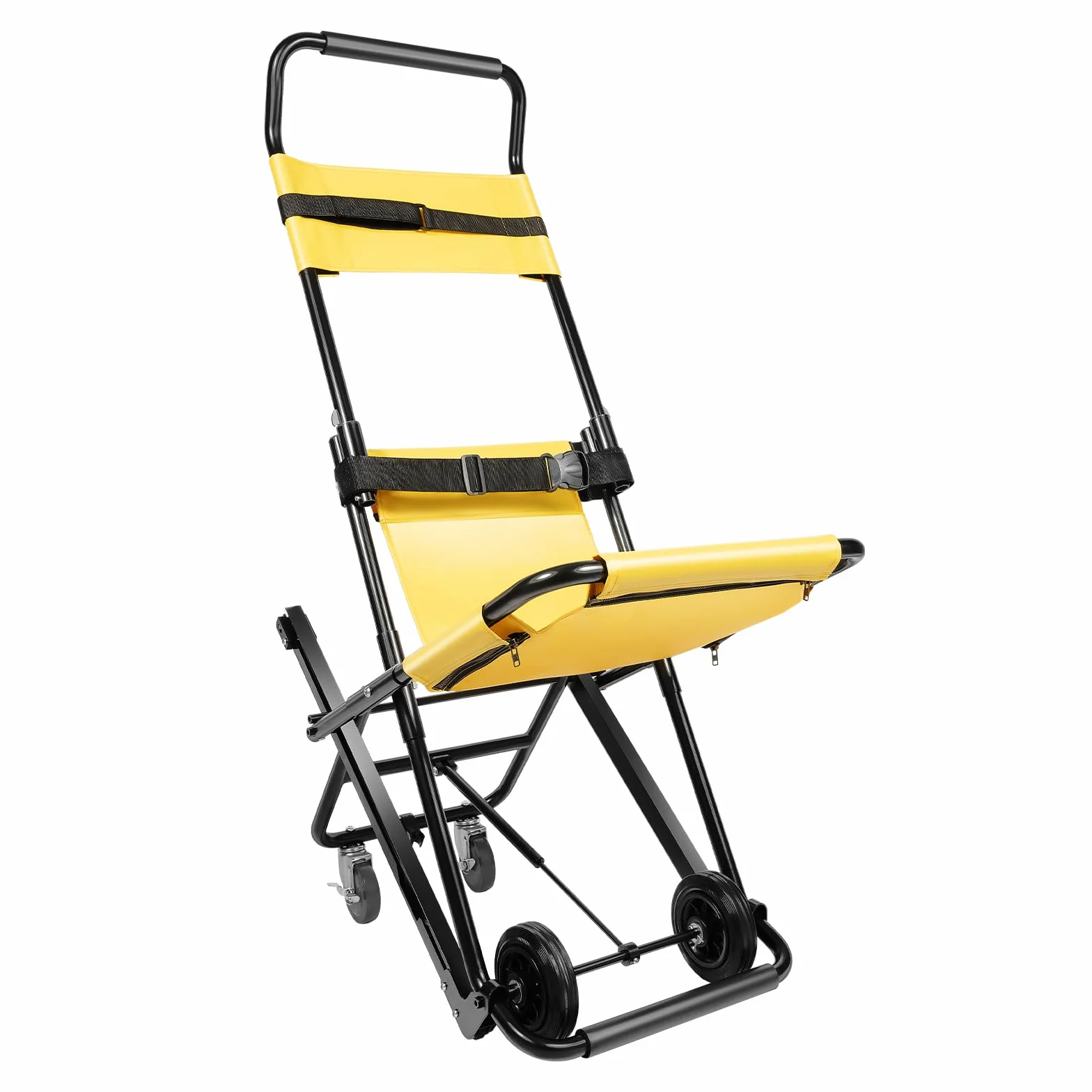 Silla de escalera Capacidad de carga ≤ 159 kg Elevador de escaleras portátil Cinturones de seguridad Tamaño plegable 102.5 x 52 x 21 cm Escalera plegable Silla de ruedas Las cremalleras