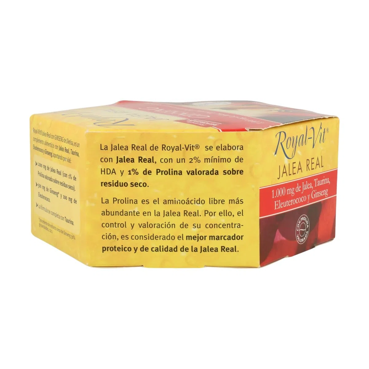 Royal-Vit Jalea Real Ginseng - Pack Ahorro 2 x 20 Viales de 10ml - Complemento Alimenticio con 1000 mg de Jalea Real, Eleutorococo y Taurina - Ayuda al Rendimiento Físico e Intelectual