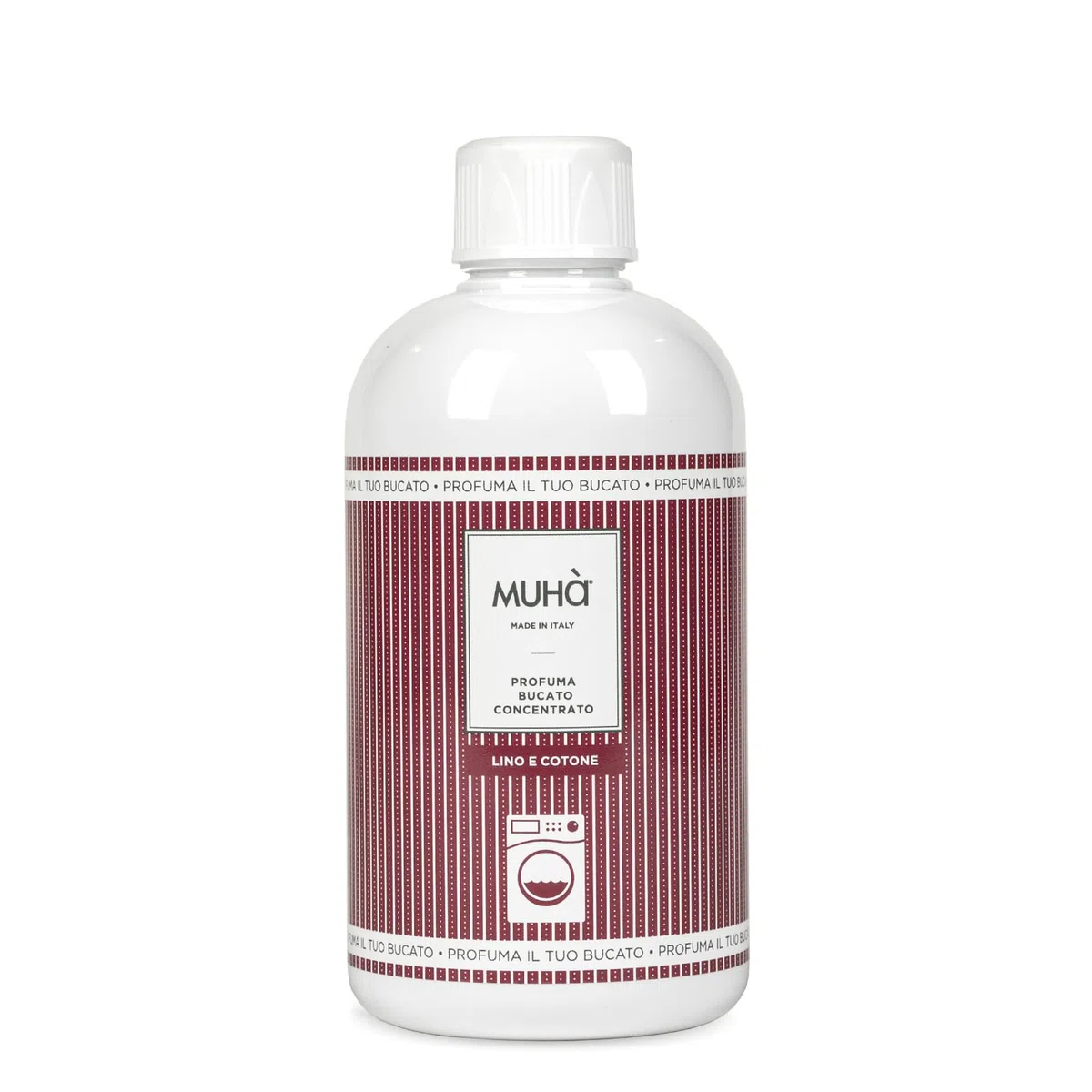 MUHA' | Perfumador Ropa Lavadora Concentrado, Fragancia Lino e Cotone, Ideal para lavadora o lavado a mano, Fragancia de larga duración, Formato de 400 ml