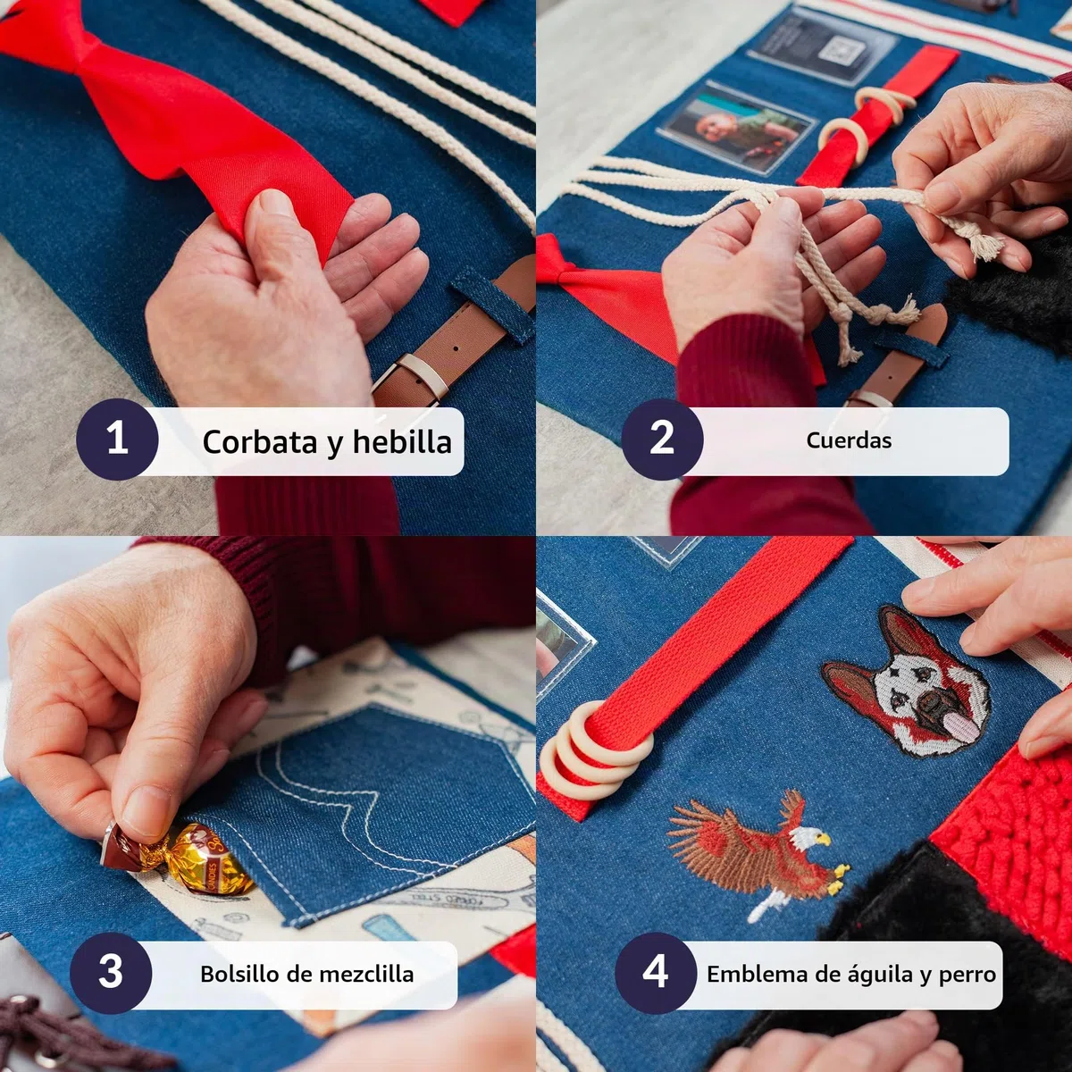 Manta Sensorial Para Demencia | Actividades Reconfortantes Y Relajantes Para La Demencia De Personas Mayores | Ayuda Para Alzheimer, Demencia, Asperger, Autismo Y Ansiedad