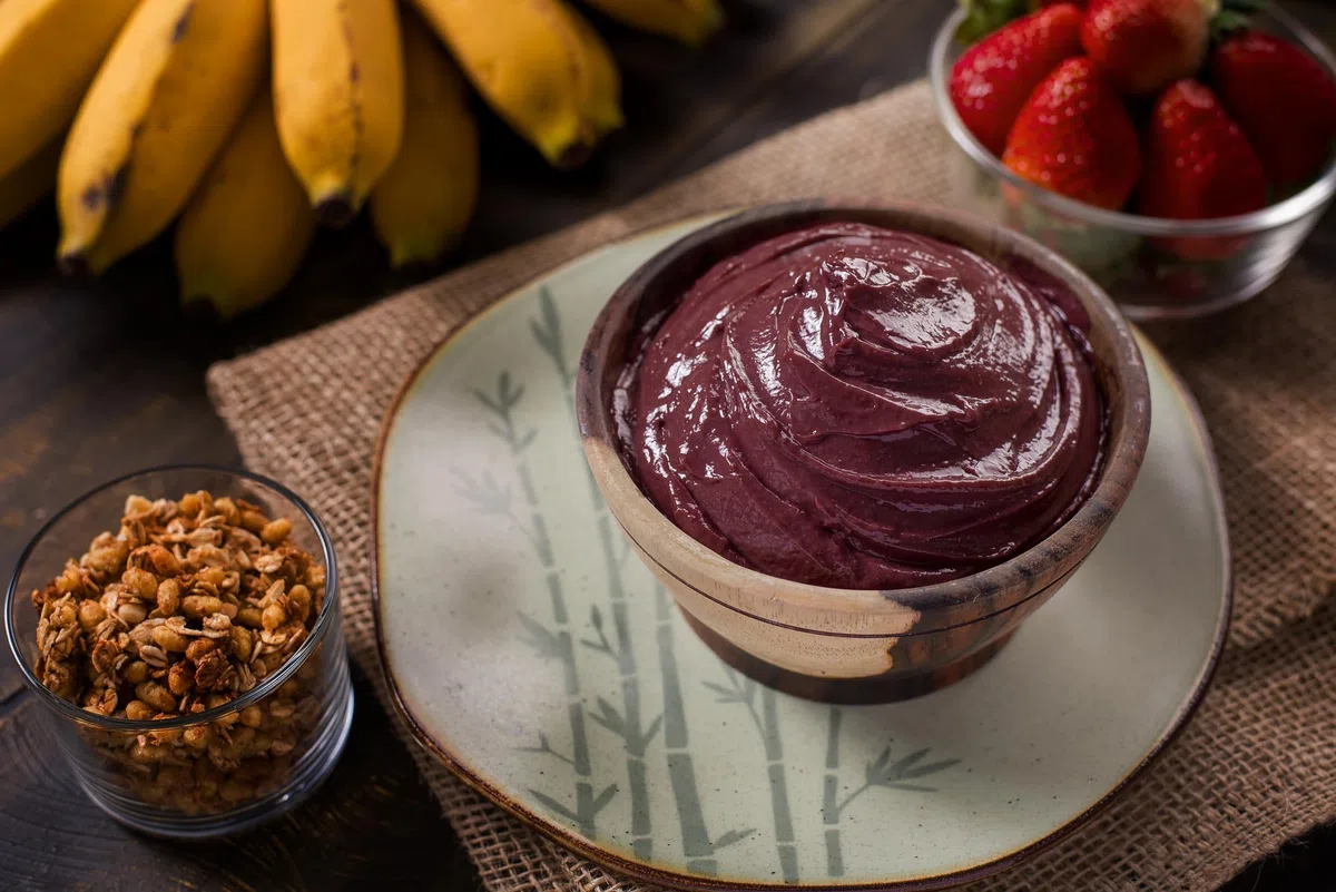Ponthier Puré de fruta de acai orgánico, 3 x 1 kg, puré de bayas de acai de la Amazona, sin colorantes ni conservantes, para boles de acai, batidos de acai, helados, postres, gachas (3 unidades)