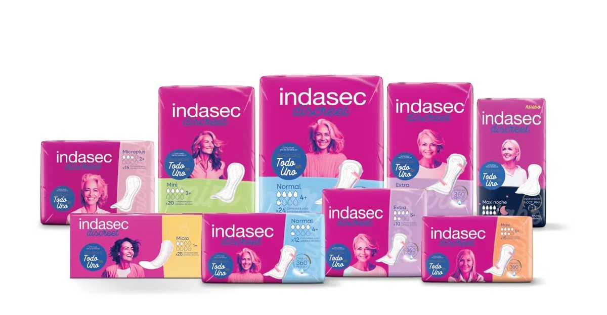 Indasec Discreet Maxi, Pack de 6 bolsas (90 unidades)
