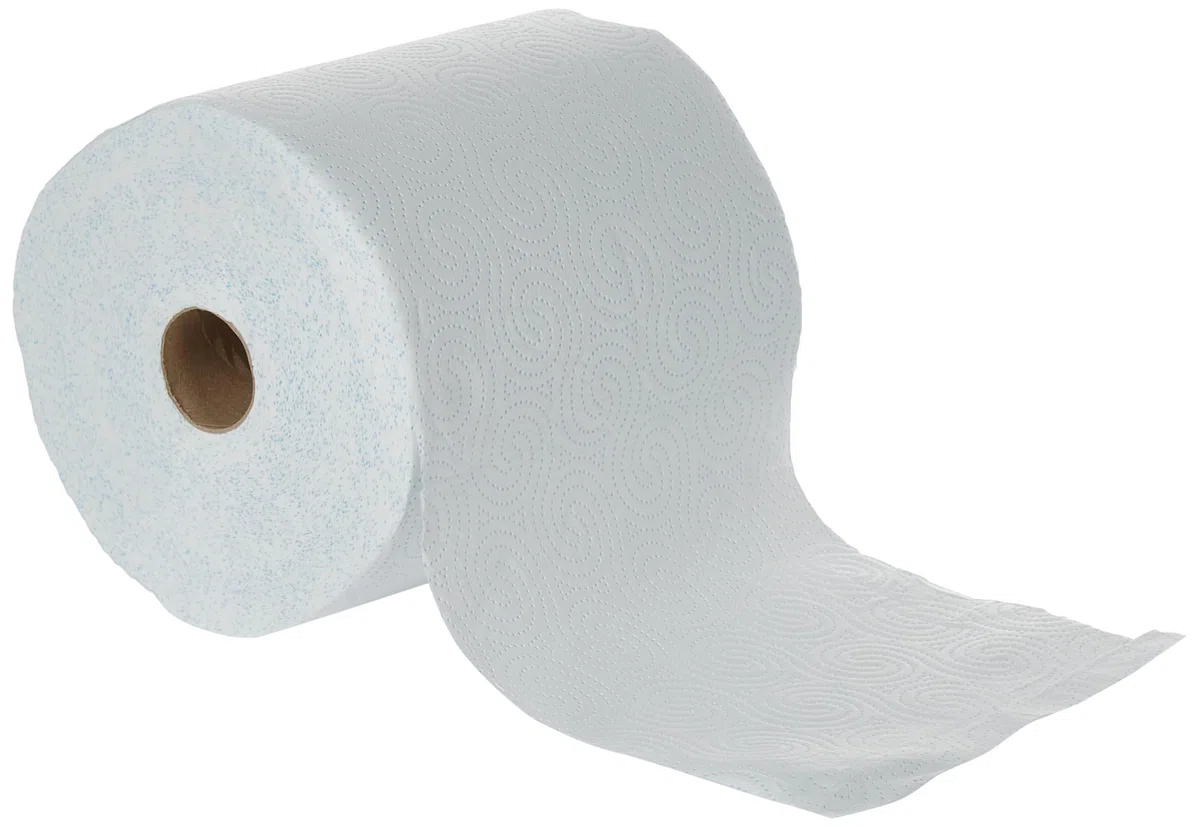 Foxy Tornado Azul Papel Multiusos, 1 Kg de papel(cada una), 340 servicios por cada rollo, Certificación PEFC,Paquete reciclable producido con plástico reciclado - 1 unidad