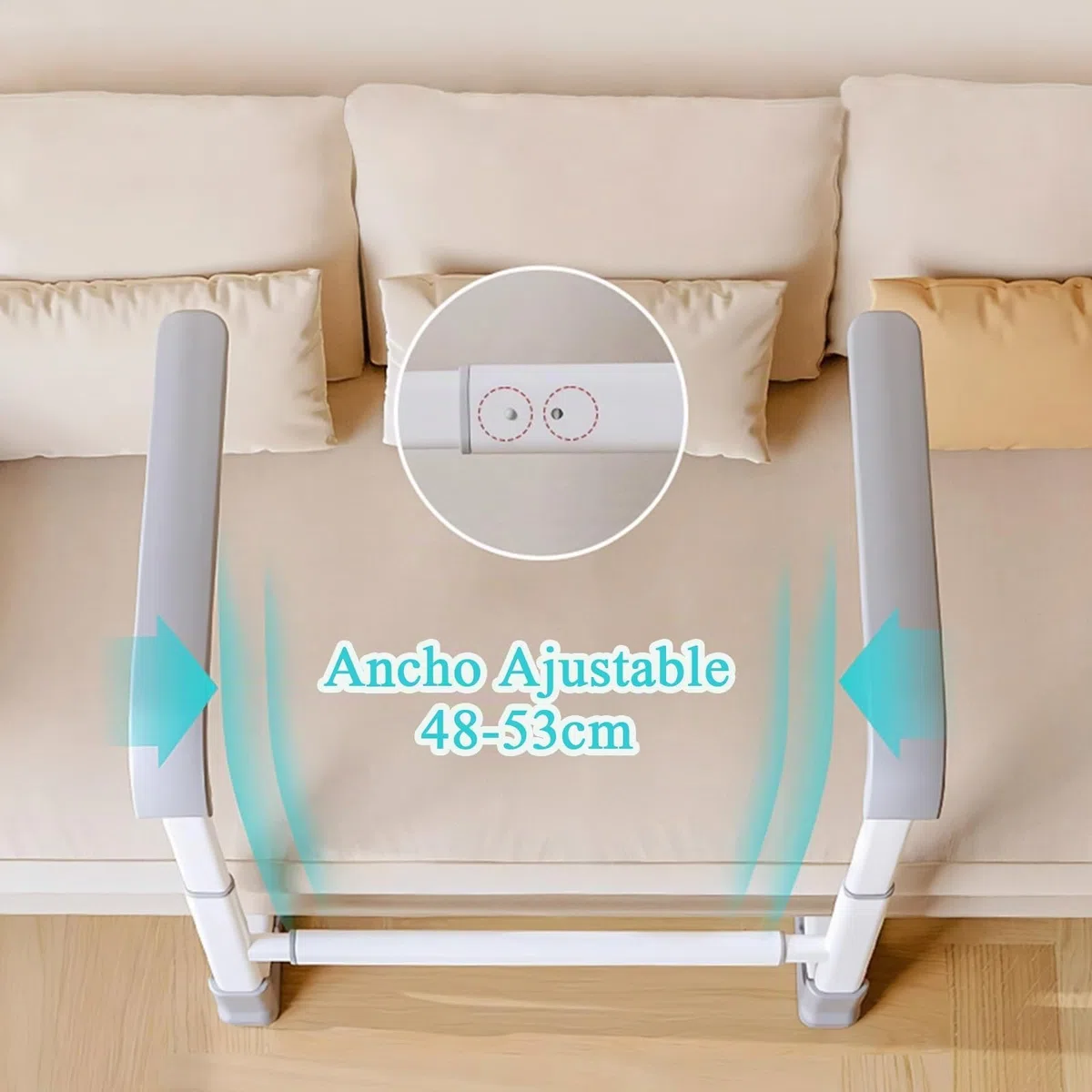 Silla elevadora para personas mayores, ajustable en altura y anchura, con asa de seguridad y patas antideslizantes, ideal para personas mayores, discapacitadas y personas con movilidad reducida