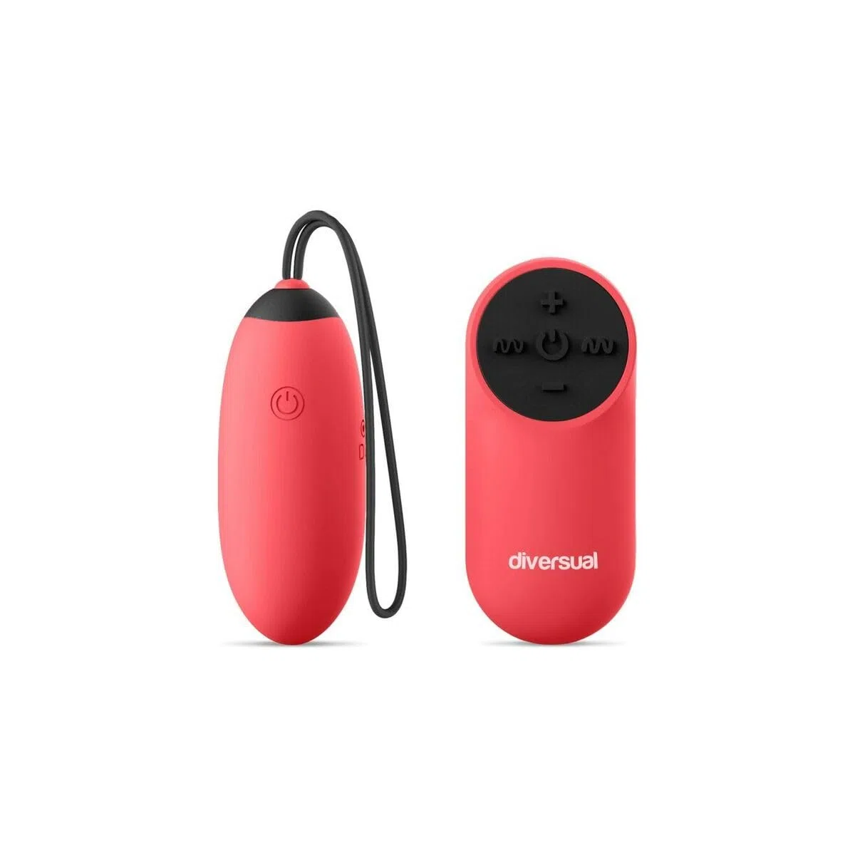 Eggo, Huevo Vibrador con Mando, Recargable USB (Cereza)