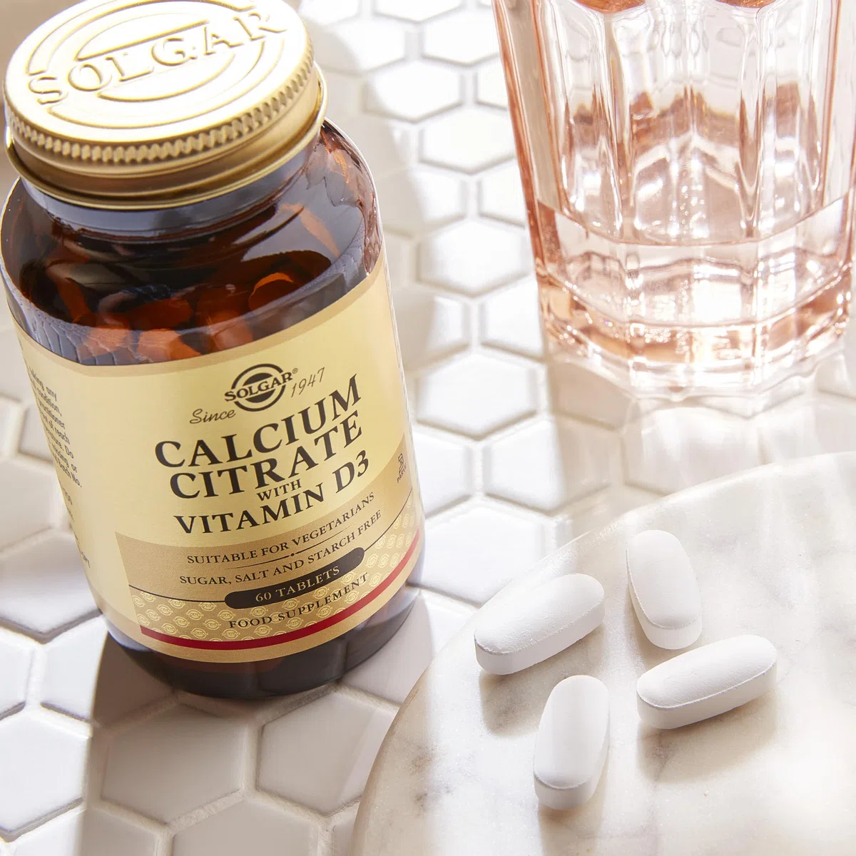 Solgar Citrato de Calcio con Vitamina D3 Comprimidos, Envase de 240