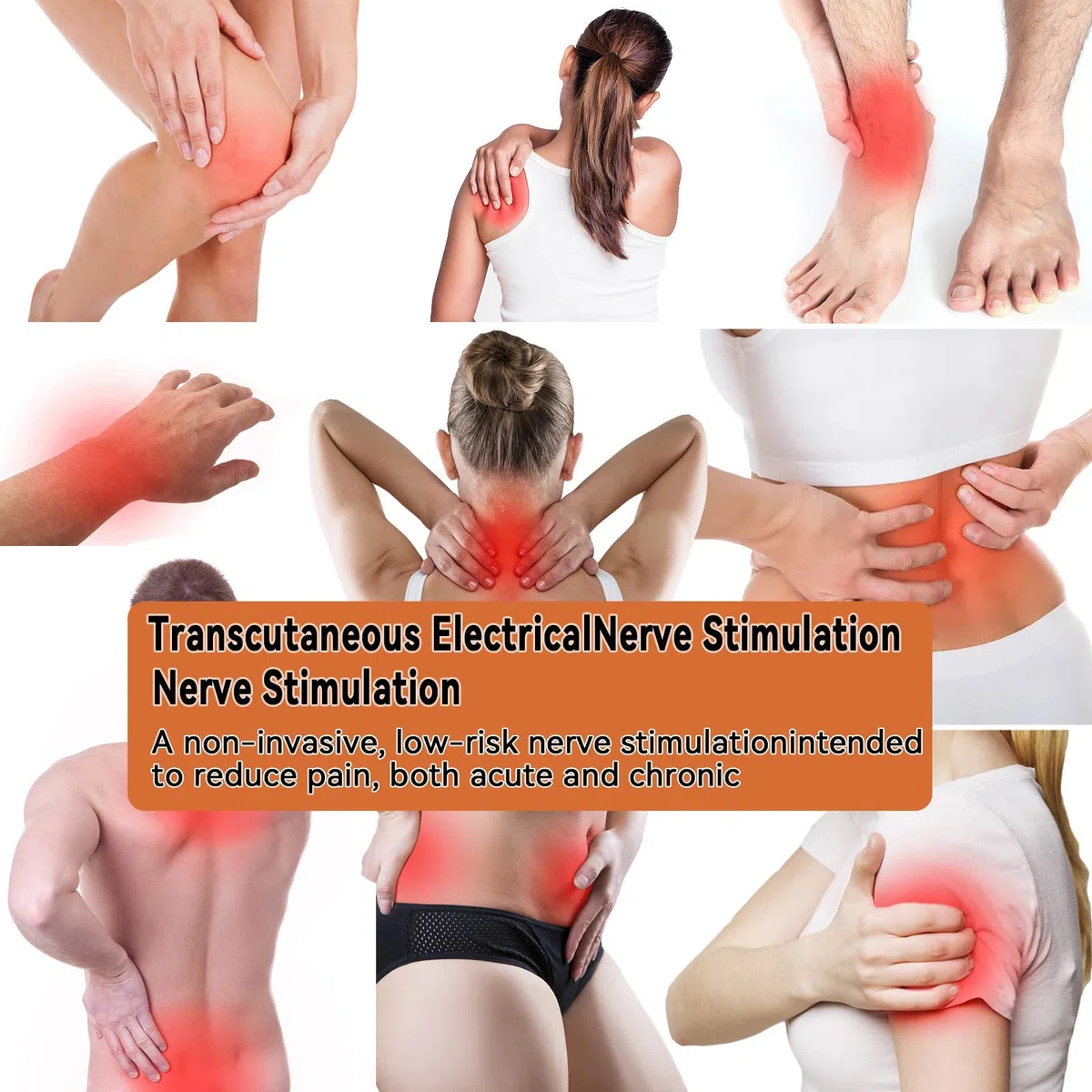 Tens electroestimulador muscular - tens fisioterapia 3 Modos, 15 Niveles, Recargable USB-C, 5 Electrodos de Gel - Alivia Dolor de Espalda, Cuello, Hombros, Piernas y Músculos
