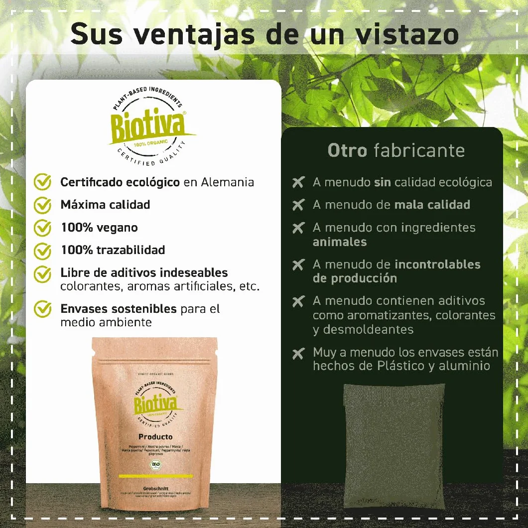 Biotiva Polvo de ashwagandha orgánico 1000g - Baya del sueño - Ayurveda - Ginseng indio - vegano - Embotellado en Alemania (DE-ÖKO-005)