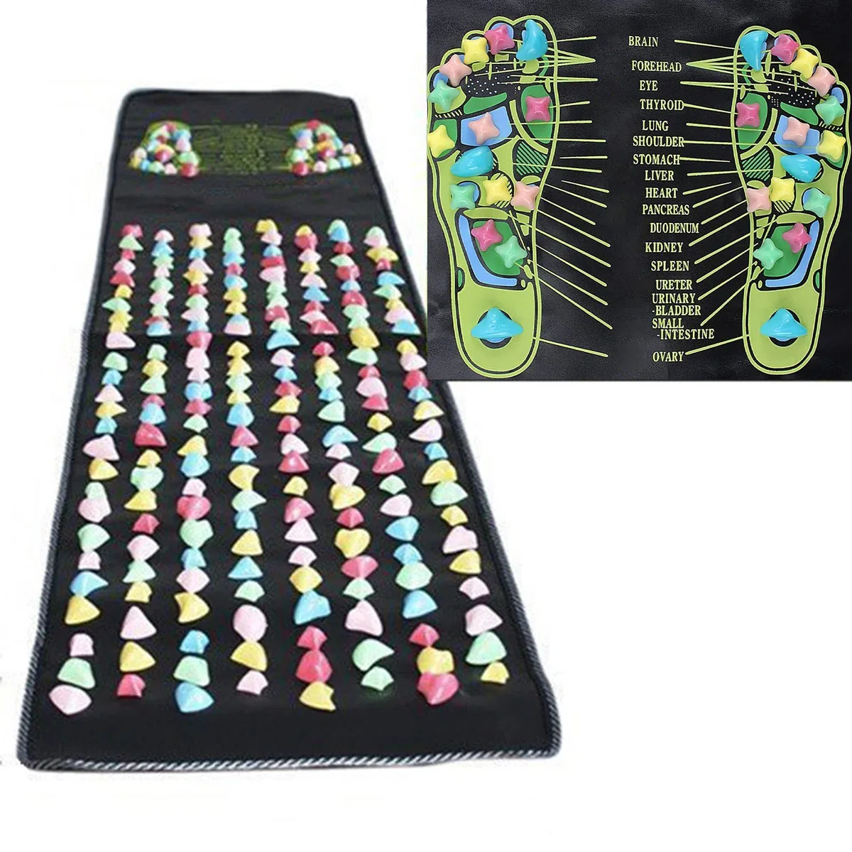 Riuty Alfombrilla de Reflexología Masaje para los pies (1.7 m x0.35 m)