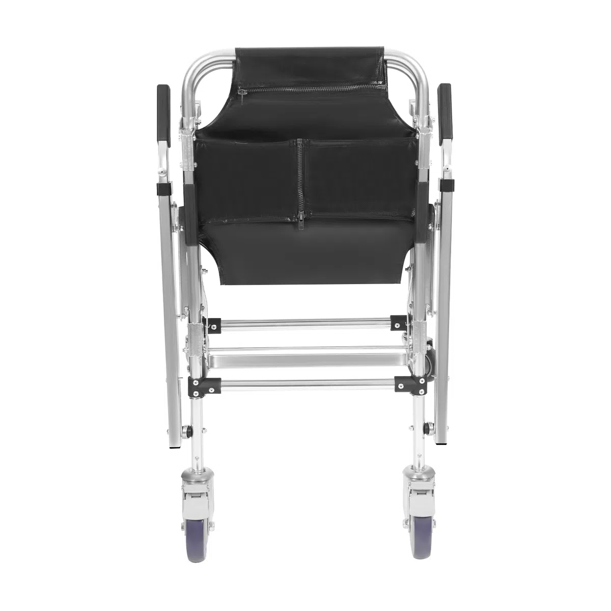 Silla de escalera plegable para personas mayores, soporta hasta 160 kg, silla de evacuación para escaleras con cinturones de seguridad, silla de ruedas de emergencia (negro)