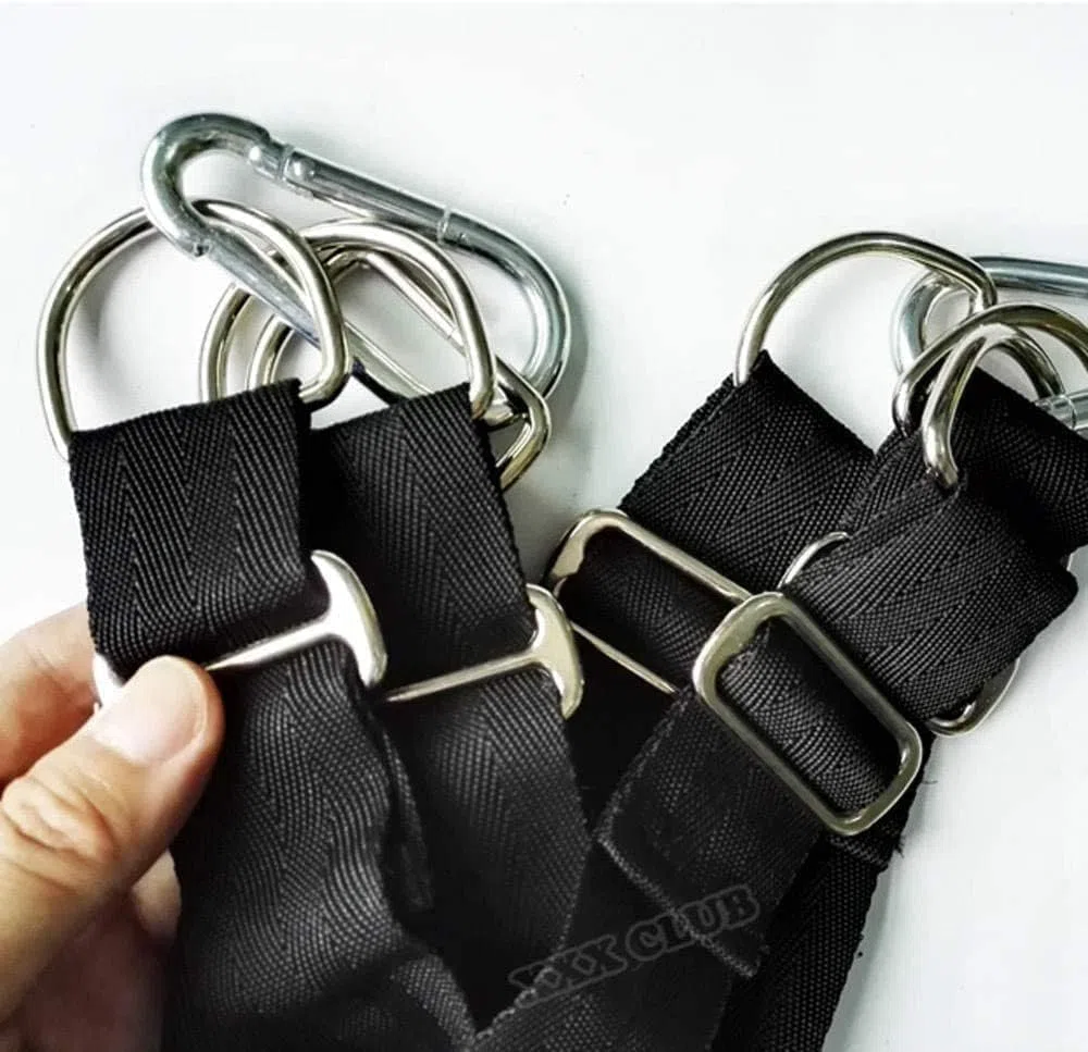 Swing de Pareja con Estampado de Leopardo, Negro, Contemporáneo, Columpio Interior de Dormitorio Doble