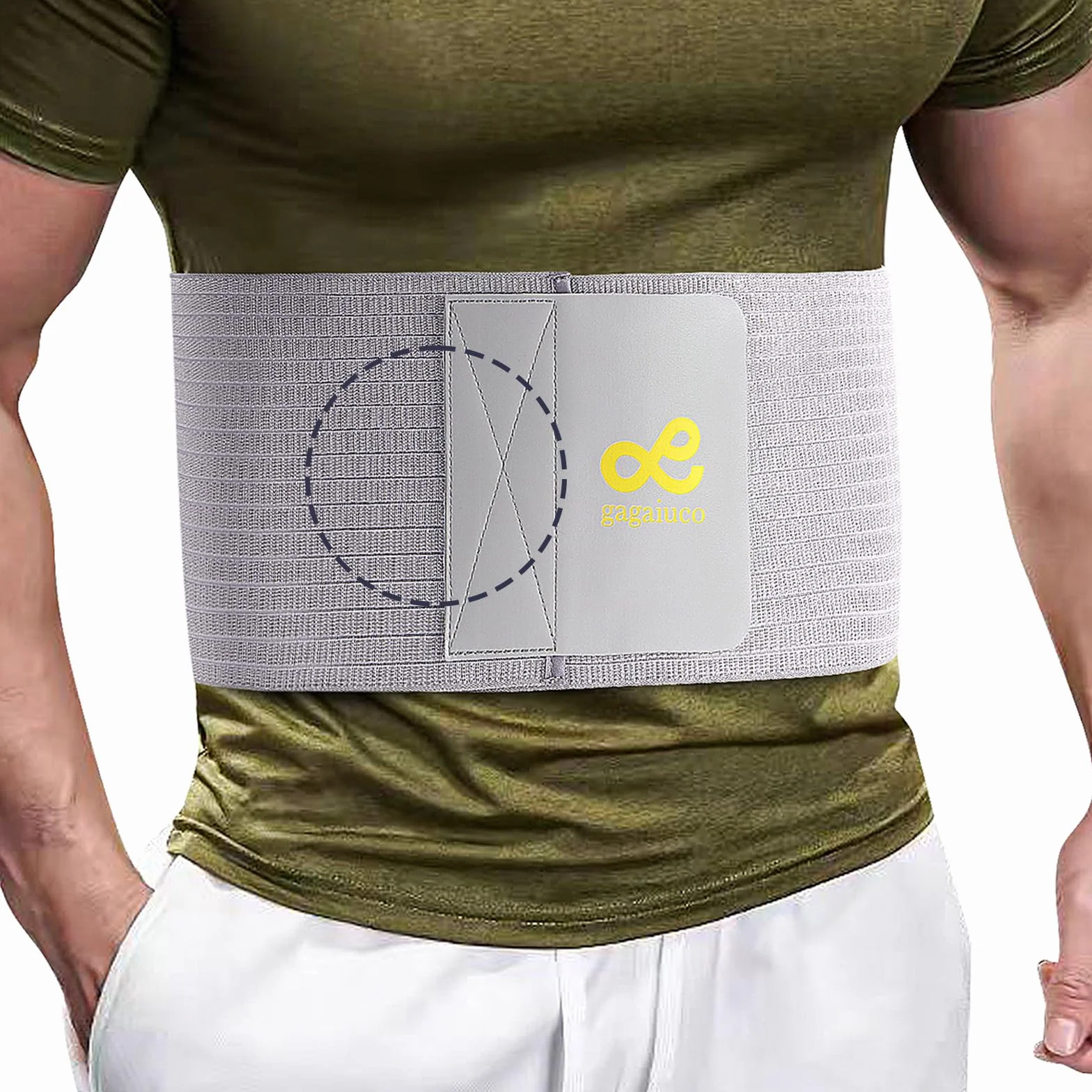 Banda de hernia umbilical. Faja hernia umbilical hombre y mujer. Cinturón para hernia umbilical. Faja abdominal con soporte para el ombligo- Faja hernia ombligo, ventral epigástrica e incisional/L