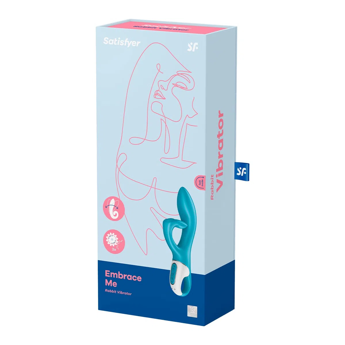 Satisfyer Embrace Me Vibrador Conejito | 2 Motores Potentes y Flexibles | Consolador Ergonómico Estimulador de Clítoris | Recargable y Resistente al Agua (IPX7) | Juguetes Sexuales para Mujer