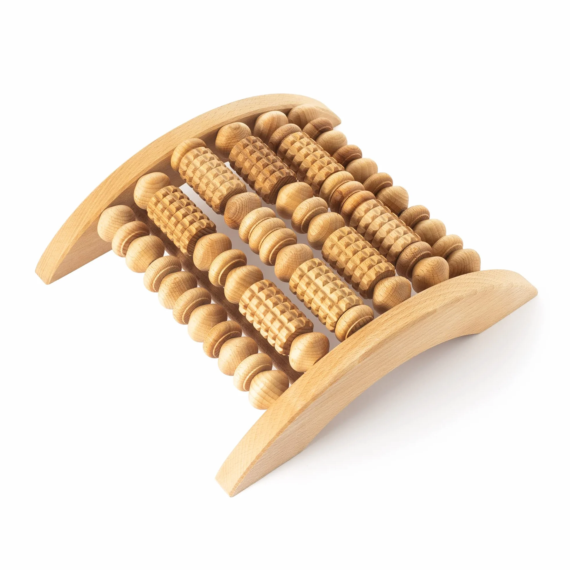 Tuuli Accessories Masajeador de Pies Rodillo Aparato para Masaje Madera Fascitis Plantar 29x24,5 cm