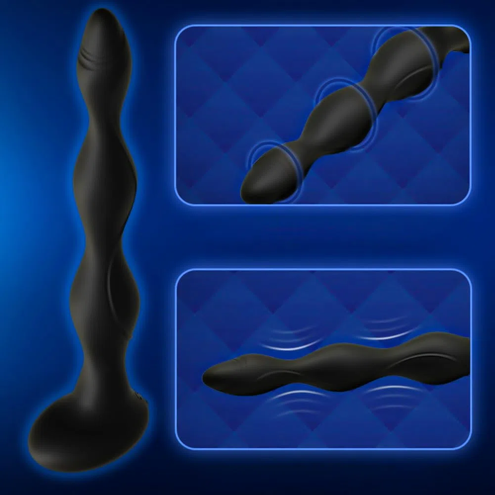 SXOVO Vibrador, Bolas Anales con Descarga Eléctrica y Función de Calentamiento, Vibrador Anal con 10 Modos de Vibración y 5 Intensidades de Descarga Eléctrica, Juguetes Sexuales para Hombre Mujer