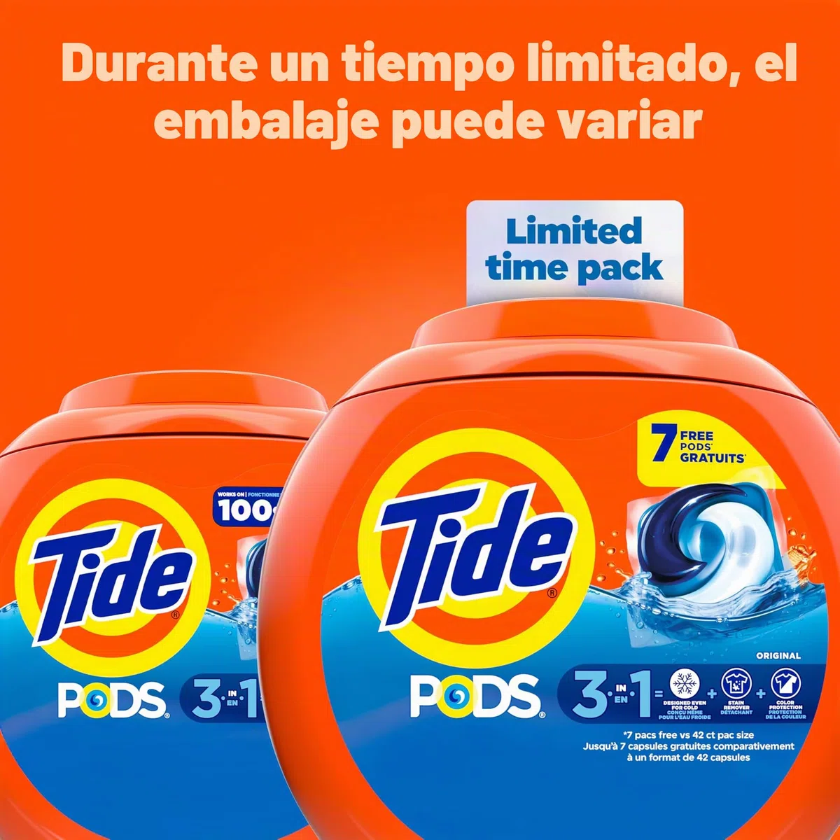 Tide Pods Orginal Tub, 42 unidades